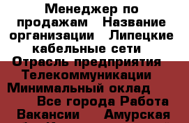 Менеджер по продажам › Название организации ­ Липецкие кабельные сети › Отрасль предприятия ­ Телекоммуникации › Минимальный оклад ­ 17 000 - Все города Работа » Вакансии   . Амурская обл.,Константиновский р-н